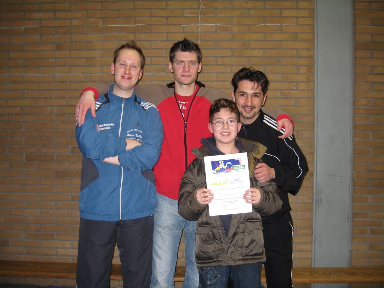 Bezirkspokal Sieger 2008 - v.L: Jens - Oliver Höing, Falko Gembruch, Angelo Gunia und Papa Marko